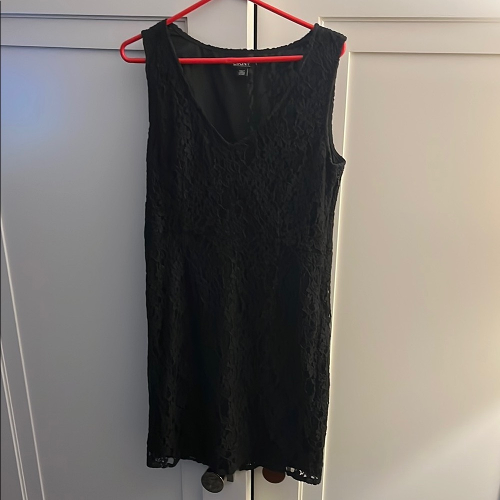 DKNY Black Lace Sheath Dress